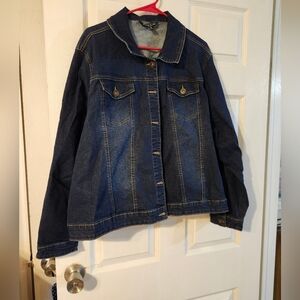 Blue denim cropped jacket